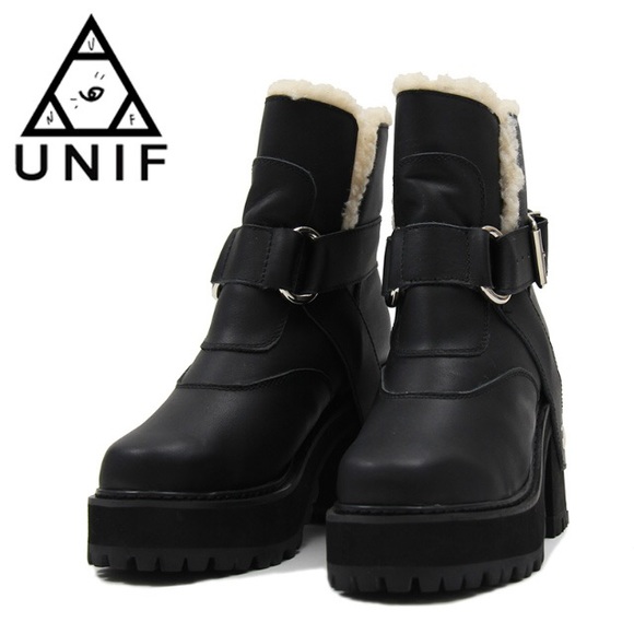 UNIF Shoes - UNIF Sherpa Lined Platform Boots 9
